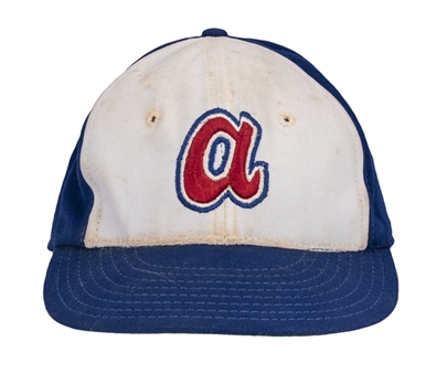 1974 Hank Aaron Game Used Atlanta Braves Hat (MEARS)